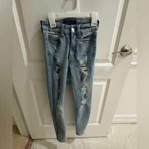 AÉROPOSTALE. Size 000 REG.High Rise Curvy Jeggings. Color Dark blue.